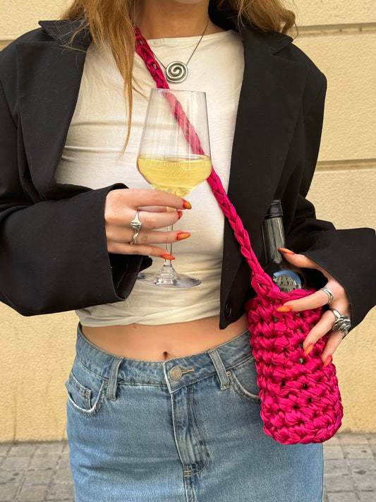 Wine holder - Hot pink